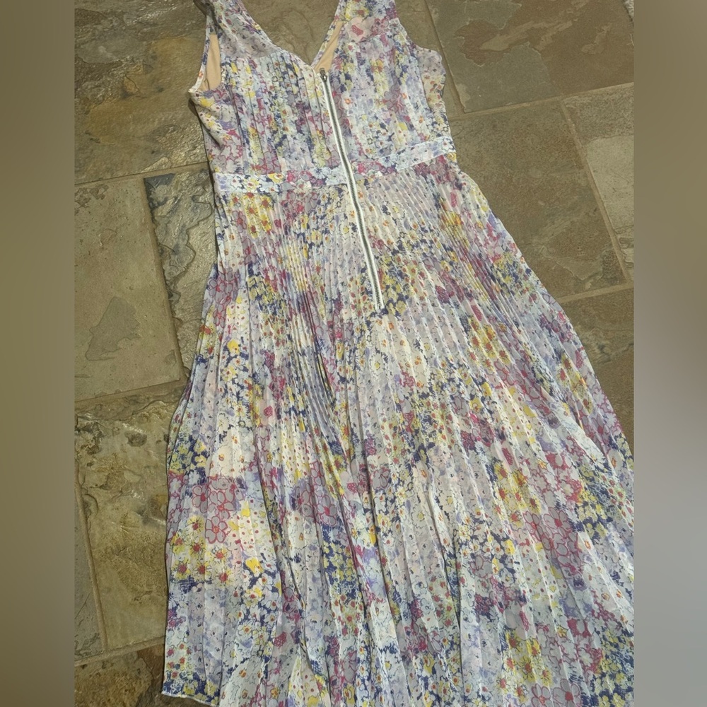 Plenty By Tracy Reese ‘Evanthe’ Floral accordian Pleated‎ Midi Dress Size 4 - Picture 7 of 7